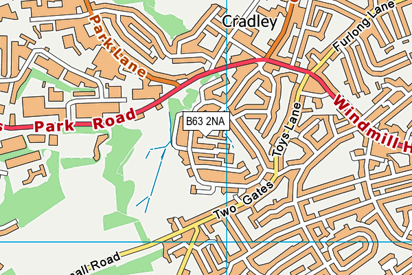 B63 2NA map - OS VectorMap District (Ordnance Survey)