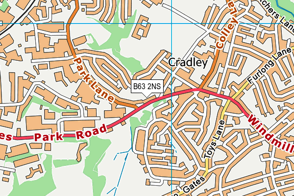 B63 2NS map - OS VectorMap District (Ordnance Survey)