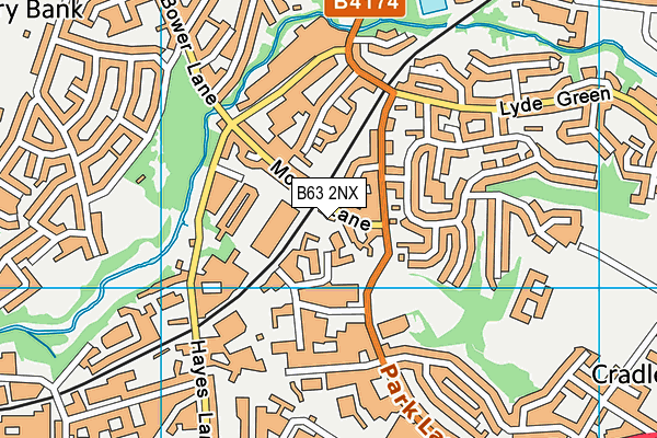 B63 2NX map - OS VectorMap District (Ordnance Survey)