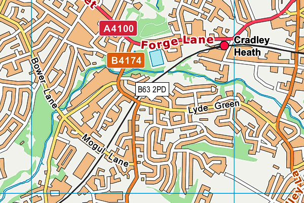 B63 2PD map - OS VectorMap District (Ordnance Survey)