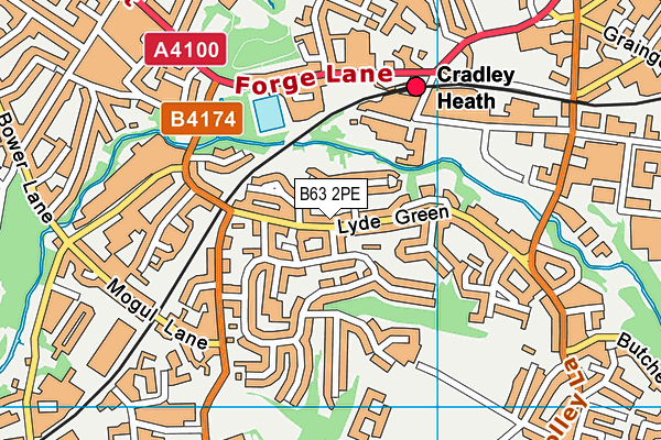 B63 2PE map - OS VectorMap District (Ordnance Survey)