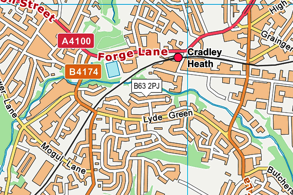 B63 2PJ map - OS VectorMap District (Ordnance Survey)