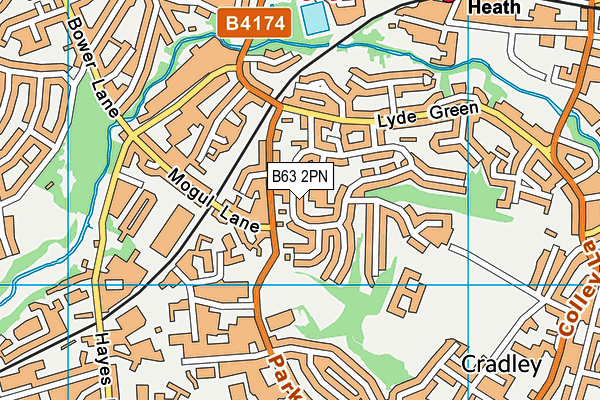 B63 2PN map - OS VectorMap District (Ordnance Survey)
