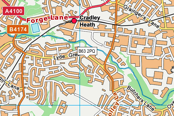 B63 2PQ map - OS VectorMap District (Ordnance Survey)