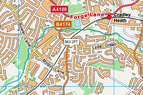 B63 2PT map - OS VectorMap District (Ordnance Survey)