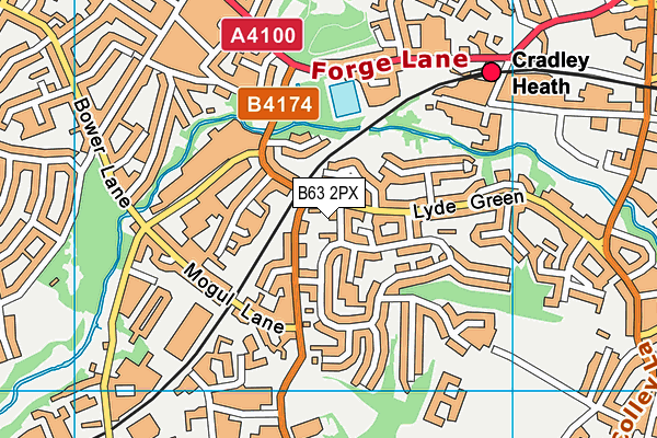 B63 2PX map - OS VectorMap District (Ordnance Survey)