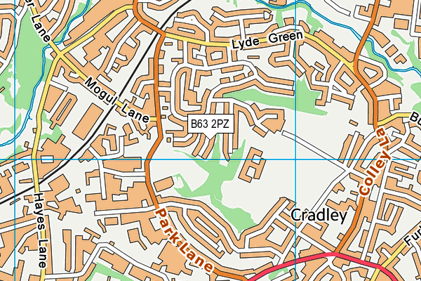 B63 2PZ map - OS VectorMap District (Ordnance Survey)