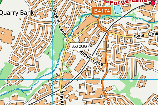 B63 2QG map - OS VectorMap District (Ordnance Survey)