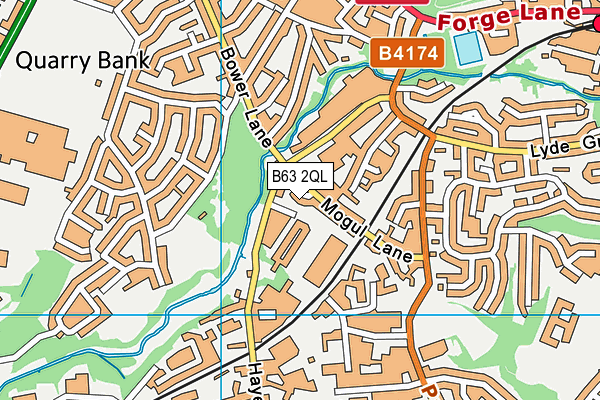B63 2QL map - OS VectorMap District (Ordnance Survey)