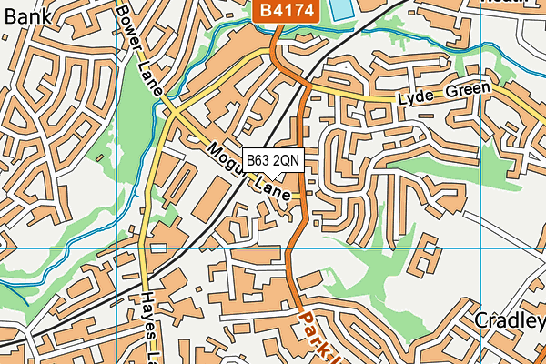 B63 2QN map - OS VectorMap District (Ordnance Survey)