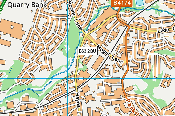 B63 2QU map - OS VectorMap District (Ordnance Survey)