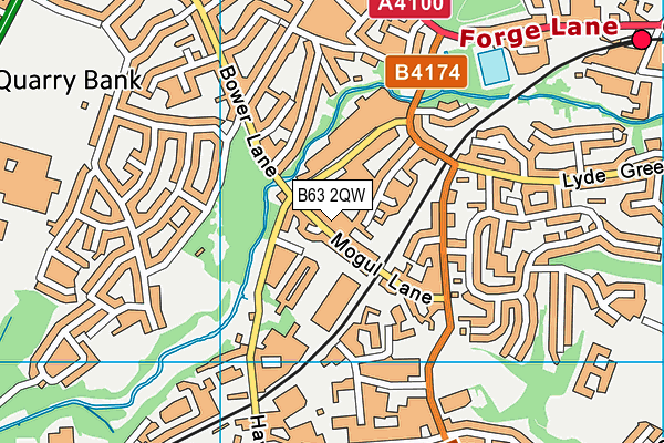 B63 2QW map - OS VectorMap District (Ordnance Survey)