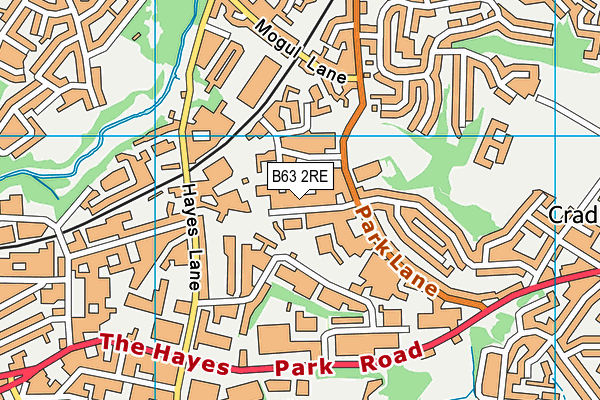 B63 2RE map - OS VectorMap District (Ordnance Survey)