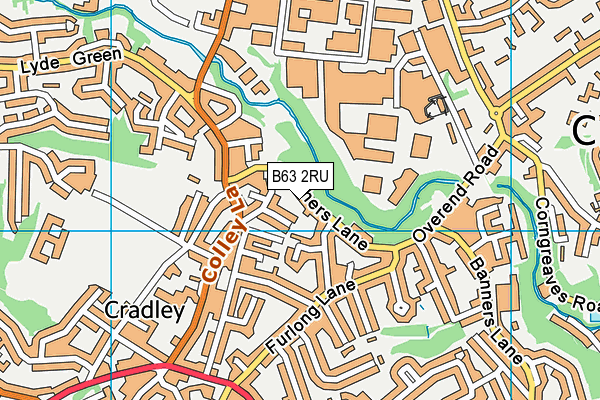 B63 2RU map - OS VectorMap District (Ordnance Survey)