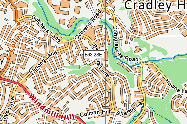 B63 2SE map - OS VectorMap District (Ordnance Survey)