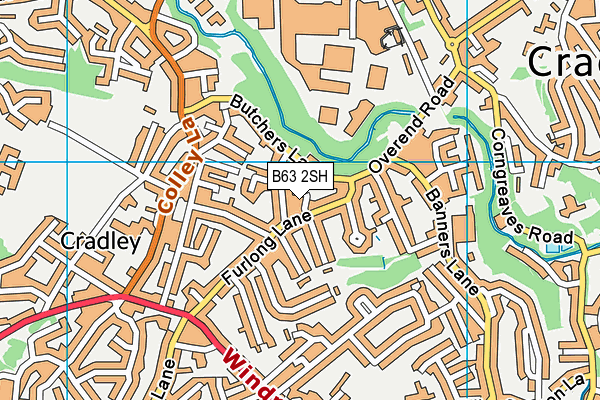 B63 2SH map - OS VectorMap District (Ordnance Survey)