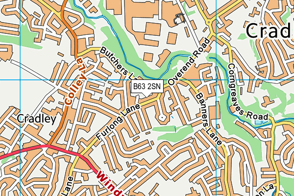 B63 2SN map - OS VectorMap District (Ordnance Survey)