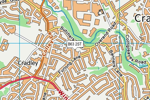 B63 2ST map - OS VectorMap District (Ordnance Survey)