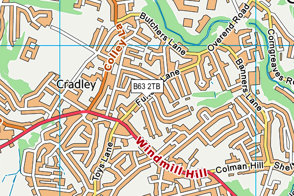 B63 2TB map - OS VectorMap District (Ordnance Survey)