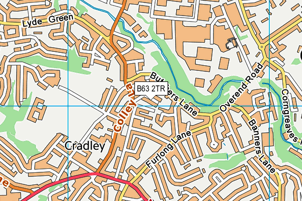 B63 2TR map - OS VectorMap District (Ordnance Survey)
