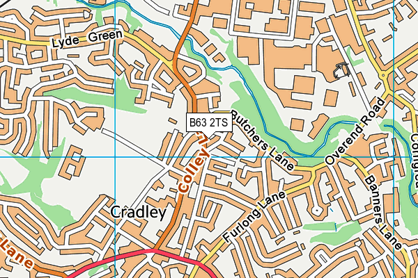 B63 2TS map - OS VectorMap District (Ordnance Survey)