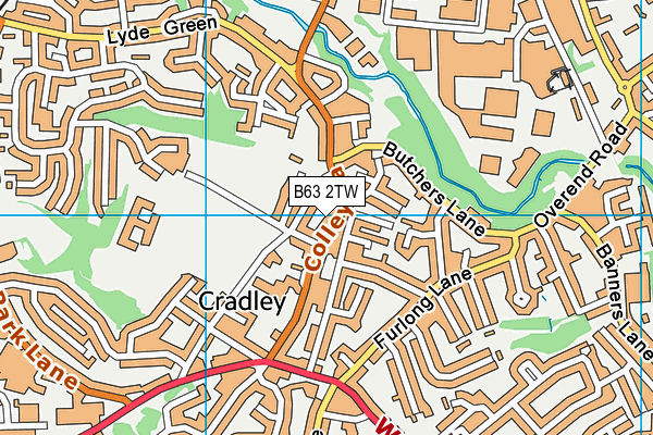 B63 2TW map - OS VectorMap District (Ordnance Survey)