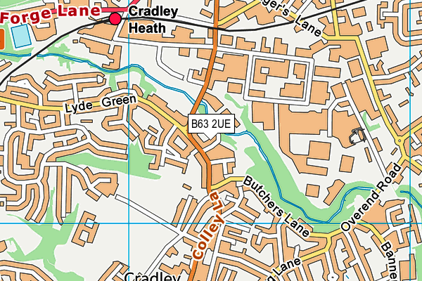 B63 2UE map - OS VectorMap District (Ordnance Survey)