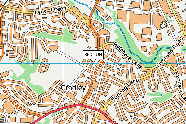 B63 2UH map - OS VectorMap District (Ordnance Survey)