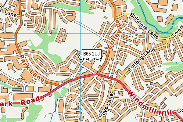 B63 2UJ map - OS VectorMap District (Ordnance Survey)