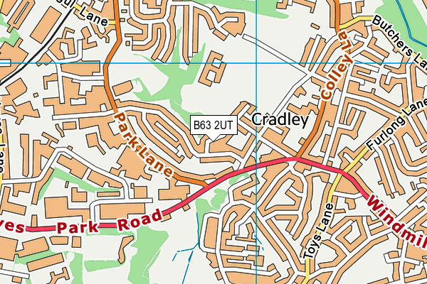 B63 2UT map - OS VectorMap District (Ordnance Survey)