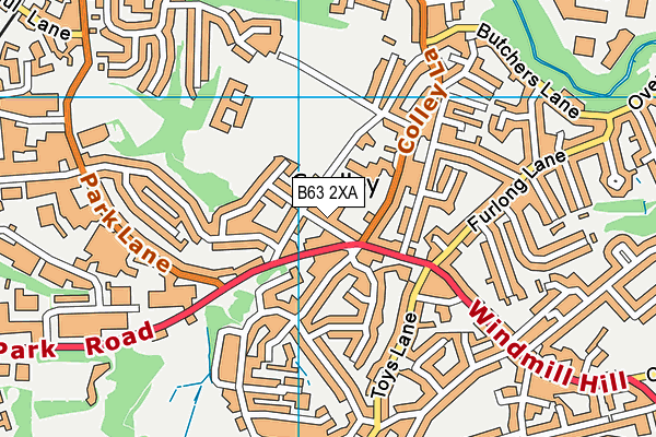 B63 2XA map - OS VectorMap District (Ordnance Survey)
