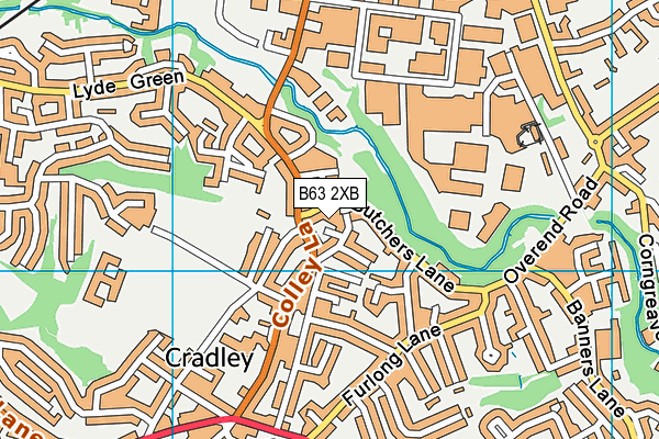 B63 2XB map - OS VectorMap District (Ordnance Survey)