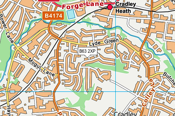 B63 2XP map - OS VectorMap District (Ordnance Survey)