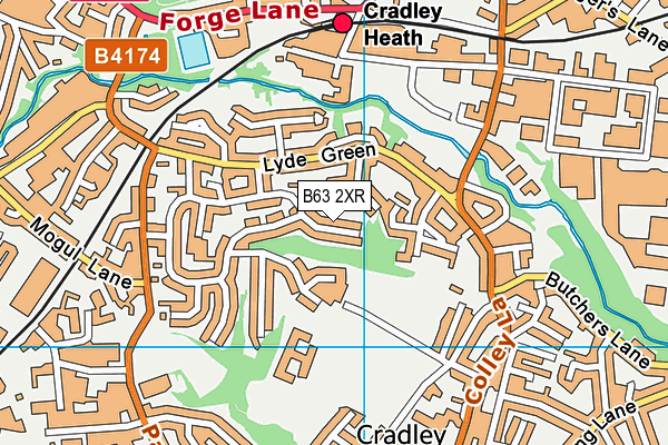 B63 2XR map - OS VectorMap District (Ordnance Survey)