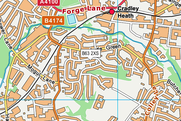 B63 2XS map - OS VectorMap District (Ordnance Survey)