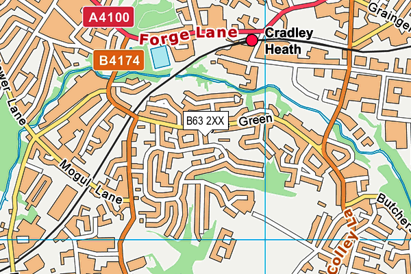 B63 2XX map - OS VectorMap District (Ordnance Survey)