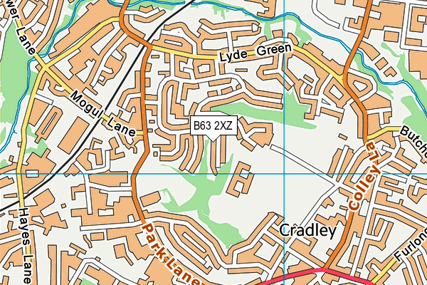 B63 2XZ map - OS VectorMap District (Ordnance Survey)