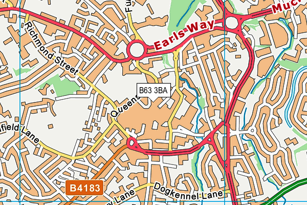 B63 3BA map - OS VectorMap District (Ordnance Survey)
