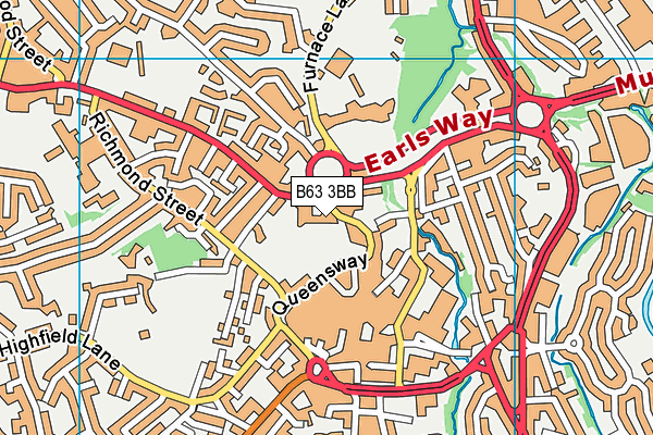 Halesowen CofE Primary School map (B63 3BB) - OS VectorMap District (Ordnance Survey)