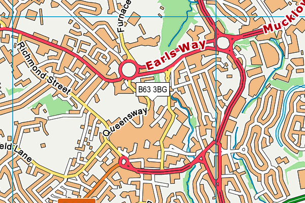 B63 3BG map - OS VectorMap District (Ordnance Survey)