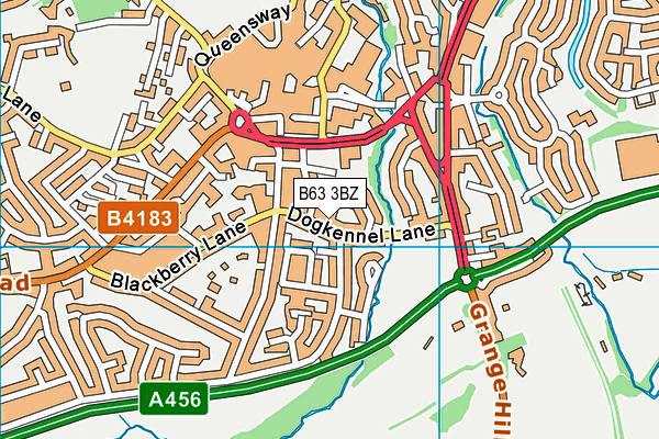 B63 3BZ map - OS VectorMap District (Ordnance Survey)