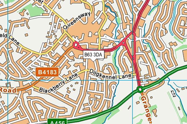 B63 3DA map - OS VectorMap District (Ordnance Survey)