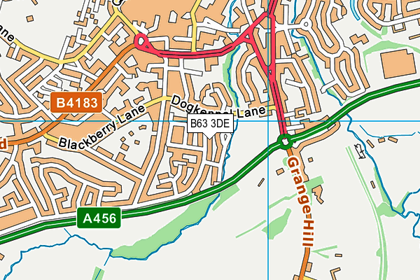 B63 3DE map - OS VectorMap District (Ordnance Survey)