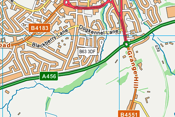 B63 3DF map - OS VectorMap District (Ordnance Survey)