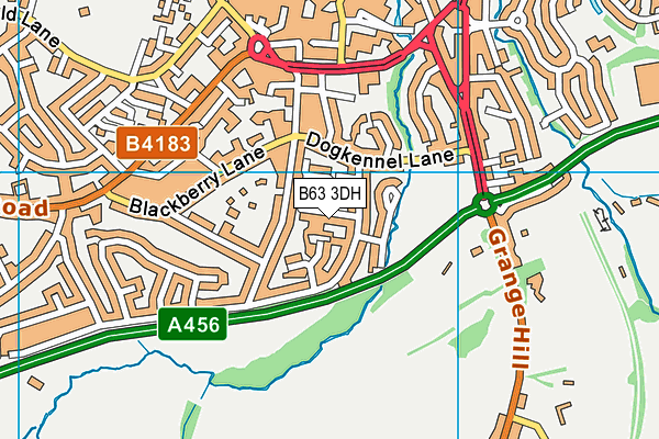 B63 3DH map - OS VectorMap District (Ordnance Survey)
