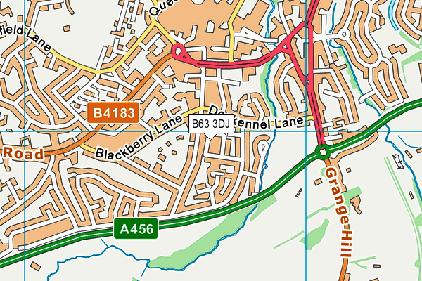 B63 3DJ map - OS VectorMap District (Ordnance Survey)