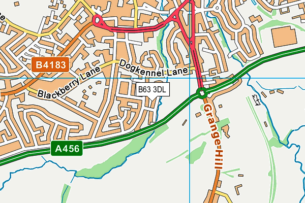 B63 3DL map - OS VectorMap District (Ordnance Survey)