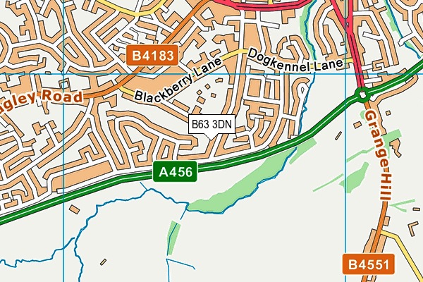 B63 3DN map - OS VectorMap District (Ordnance Survey)