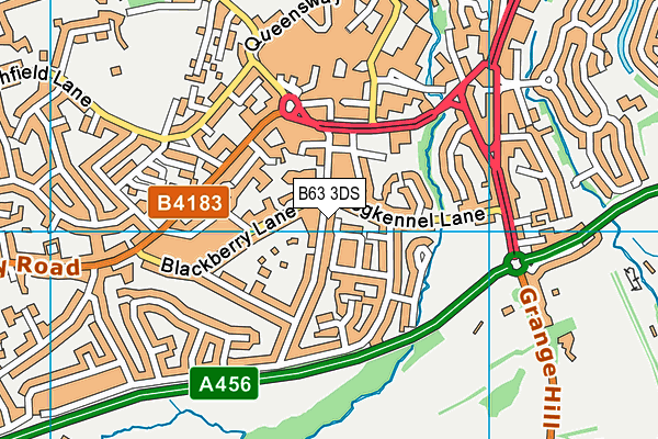 B63 3DS map - OS VectorMap District (Ordnance Survey)