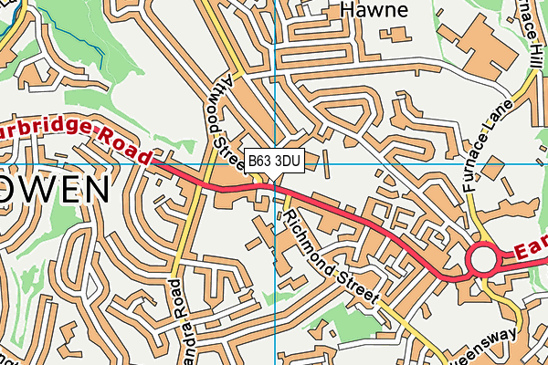 B63 3DU map - OS VectorMap District (Ordnance Survey)